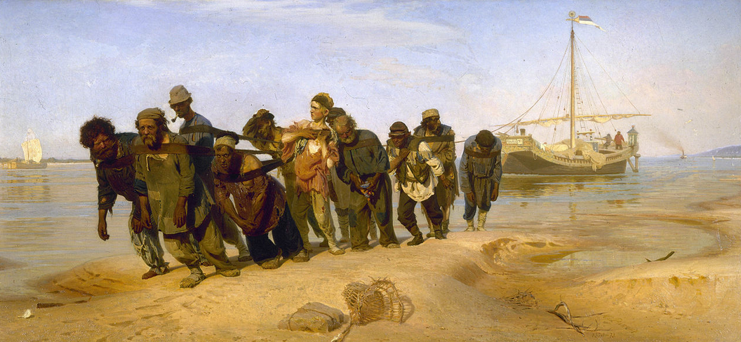А плыть еще год. Илья Репин. Бурлаки на Волге. 1870-1873. Холст, масло. Государственный Русский музей.