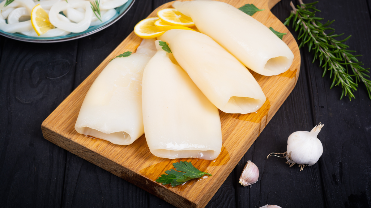 Кальмар в чесночном лимонном маринаде