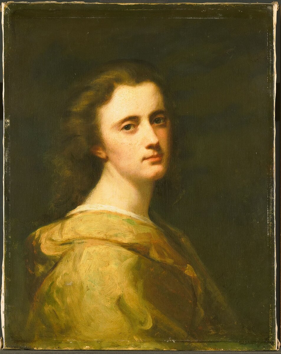 портрет Терезы Шварце, 1868 , написан отцом Johann Georg Schwartze (1814-1874)