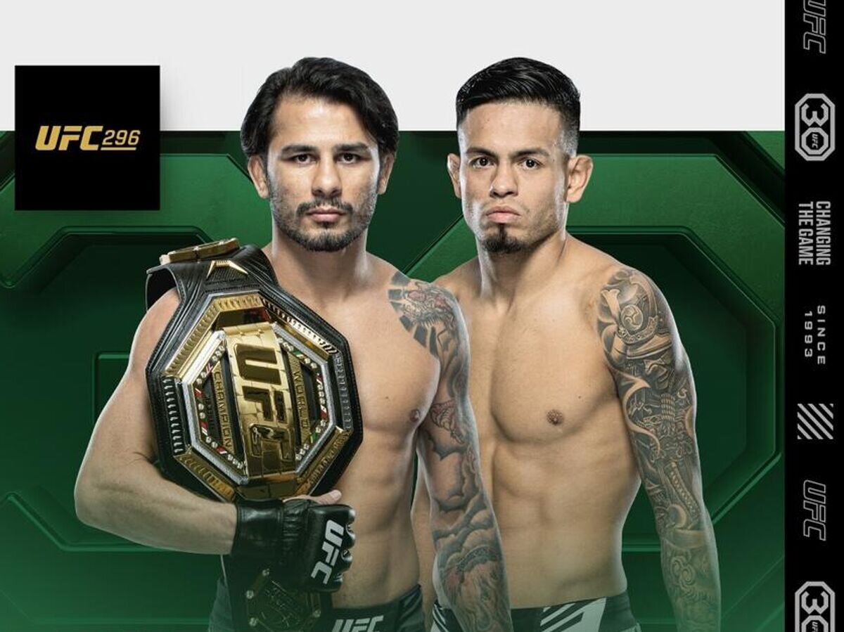    Афиша боя Пантожи против Ройвала на UFC 296© UFC Eurasia