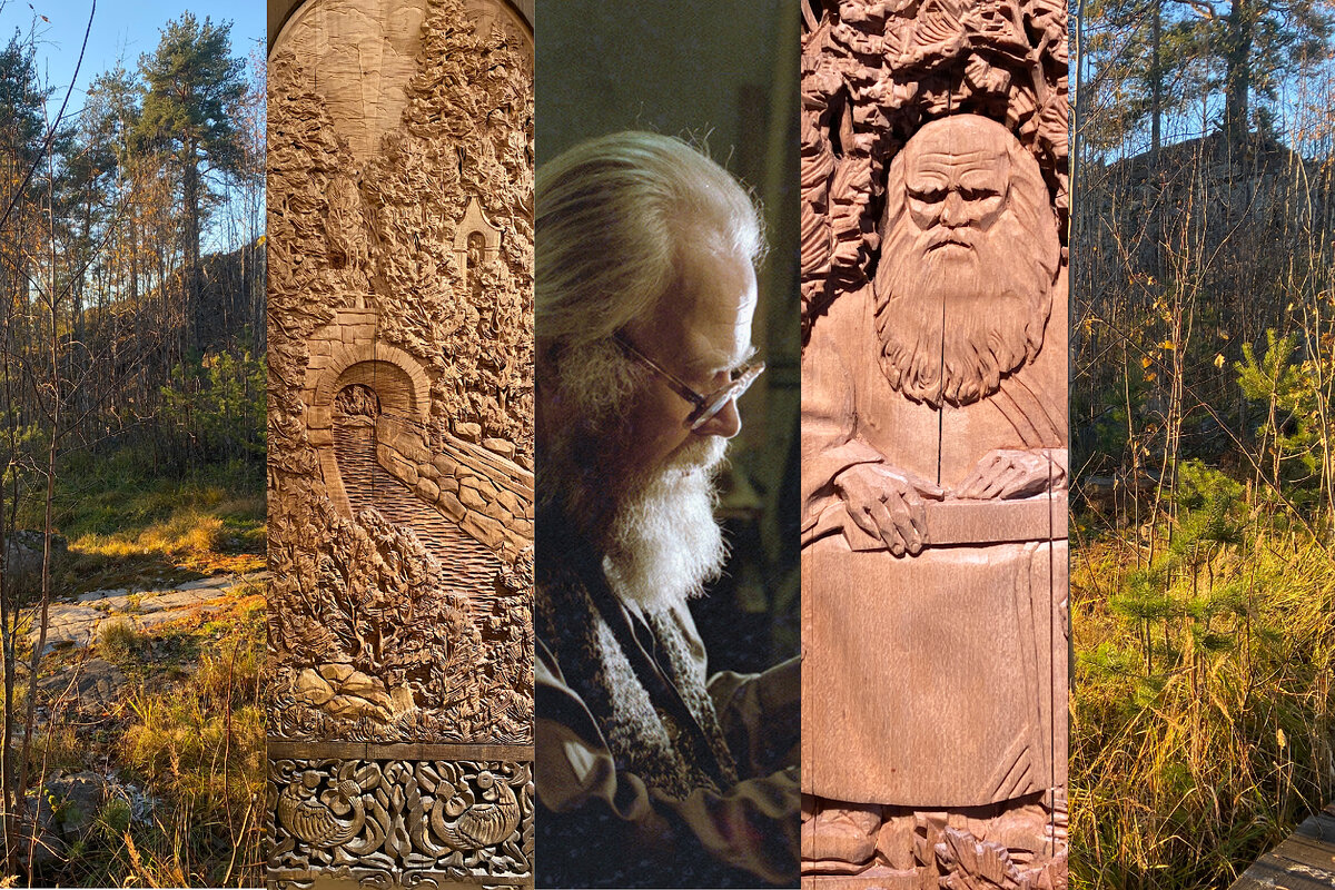 сюжеты рельефов, как правило, карело-финский эпос Калевала, русский фольклор, природа Валаама.