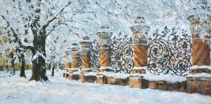 Павел Еськов. Иней в Михайловском саду.