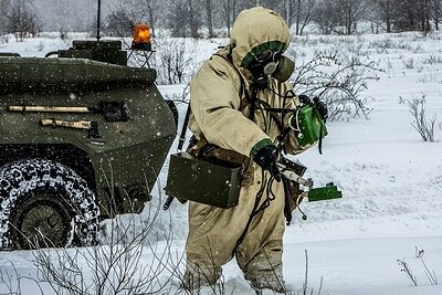 ФОТО: © MOD RUSSIA/GLOBAL LOOK PRESS (ТРЕНИРОВКА ВОЙСК РХБЗ)
