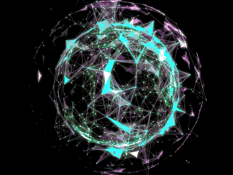 Сеть интернет в круг. Магическая сфера. Магический круг. Абстрактная анимация. Красивый круг.