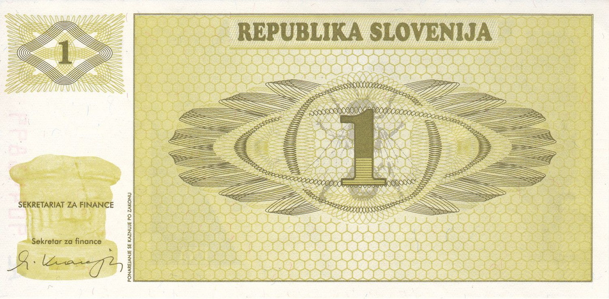 1 толар 1990г. изображение из свободного источника.