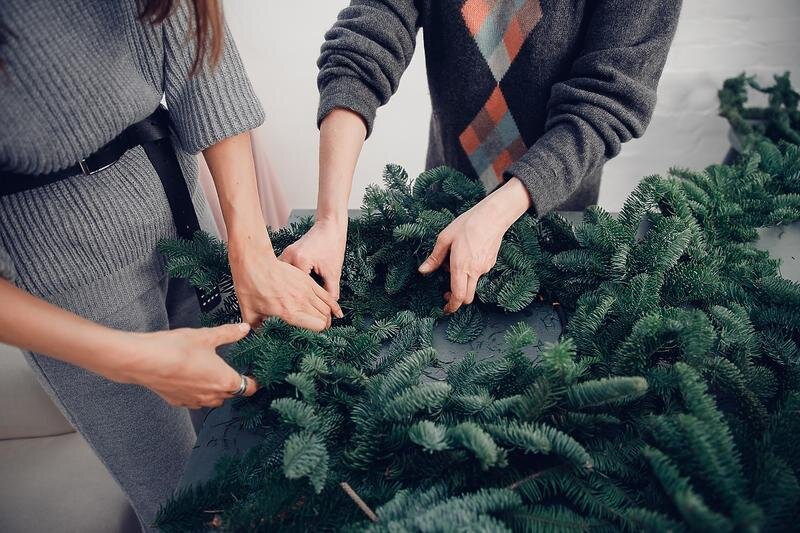 как сделать рождественский венок самостоятельно