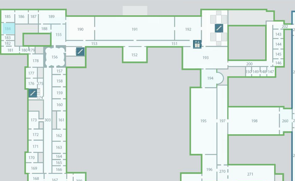 Фрагмент плана второго этажа Государственного Эрмитажа.