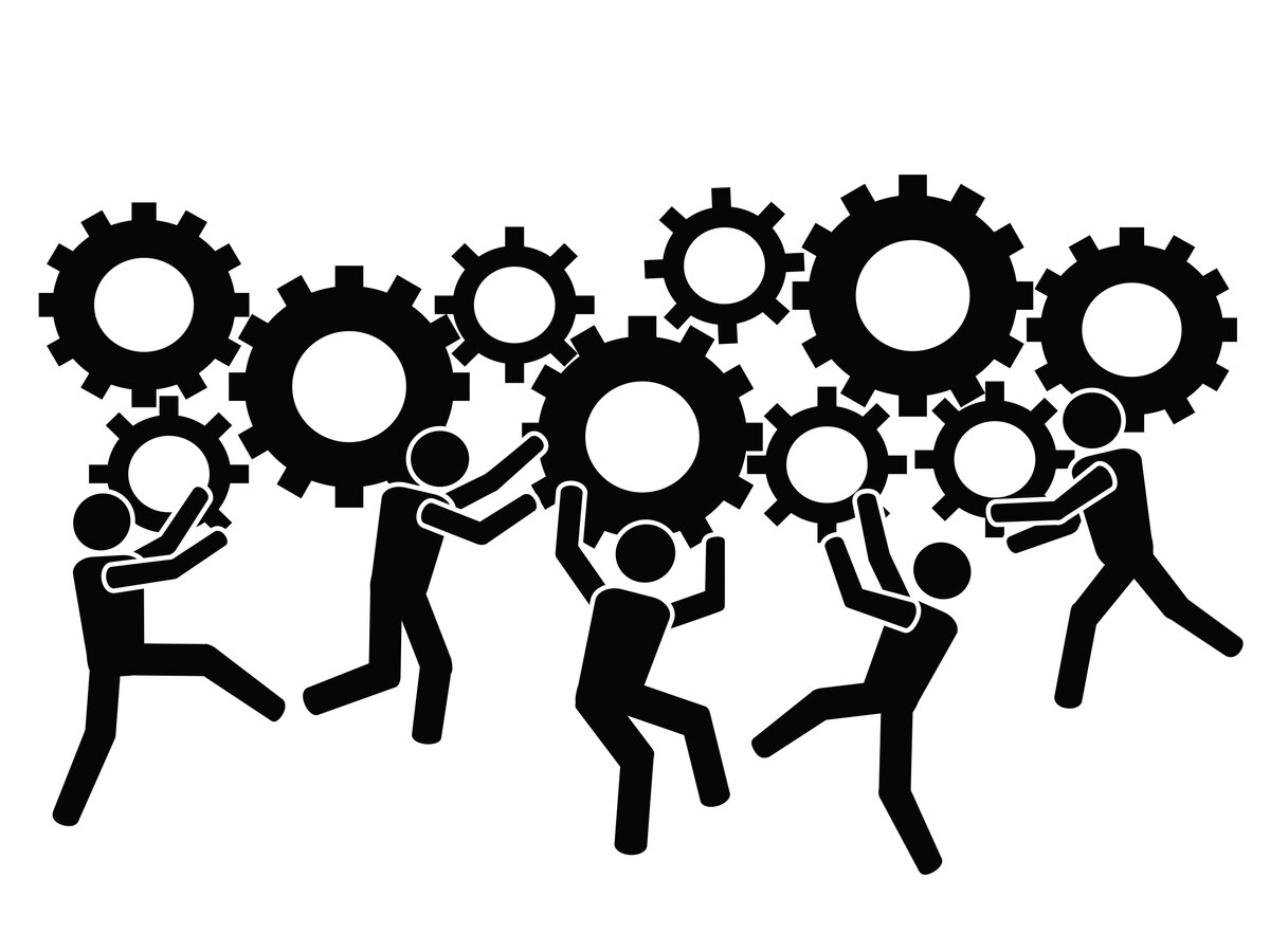 Команда схематично. Команда человечки. Коллектив человечки. Человечки с шестеренками. Команда рисунок.