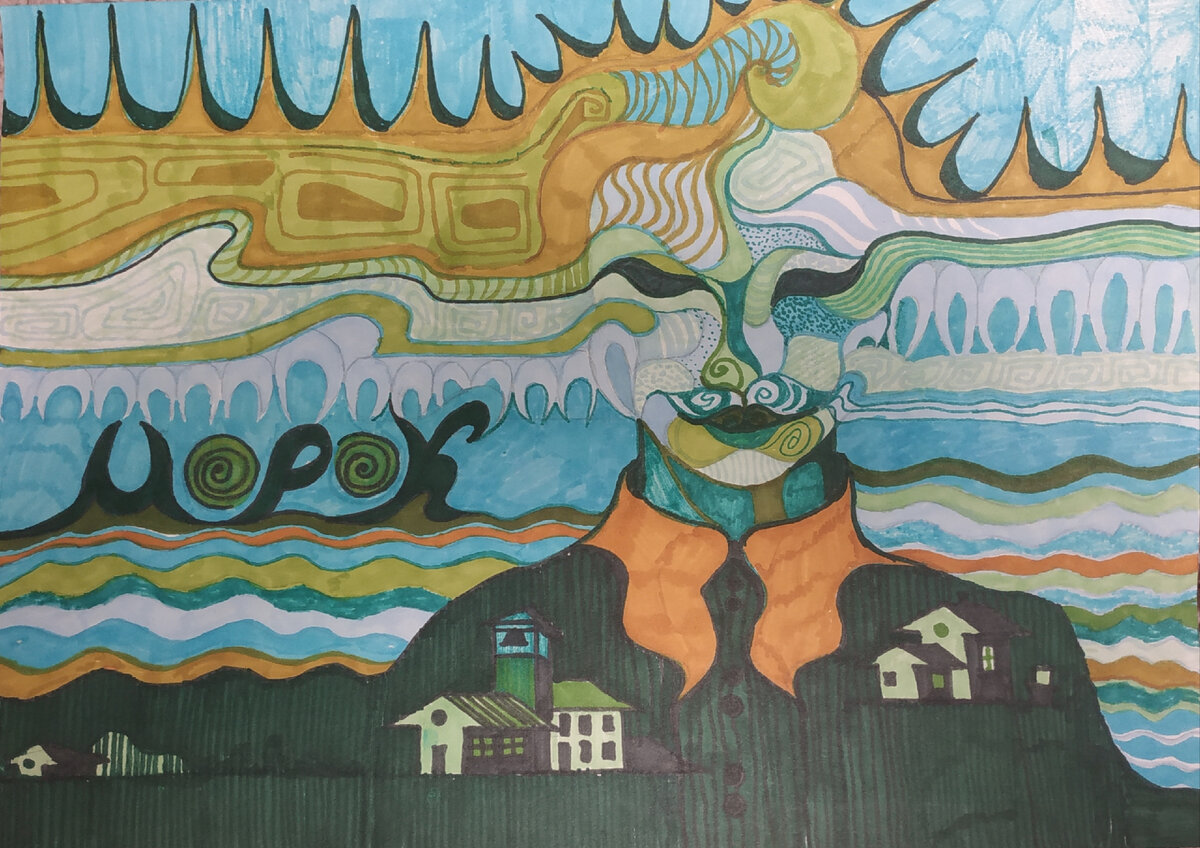 Морок - у древних славян бог тумана, очарования, двойственного сознания. Защищает пути Прави от невежественных и злых людей. Иллюстрации автора