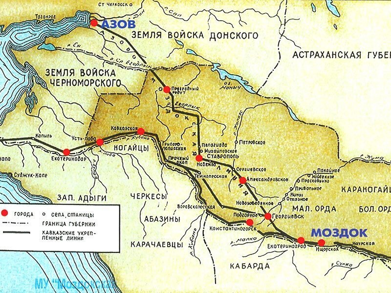 Вероятно этим маршрутом должны были двигаться казаки, пожелавшие попасть на Терек.