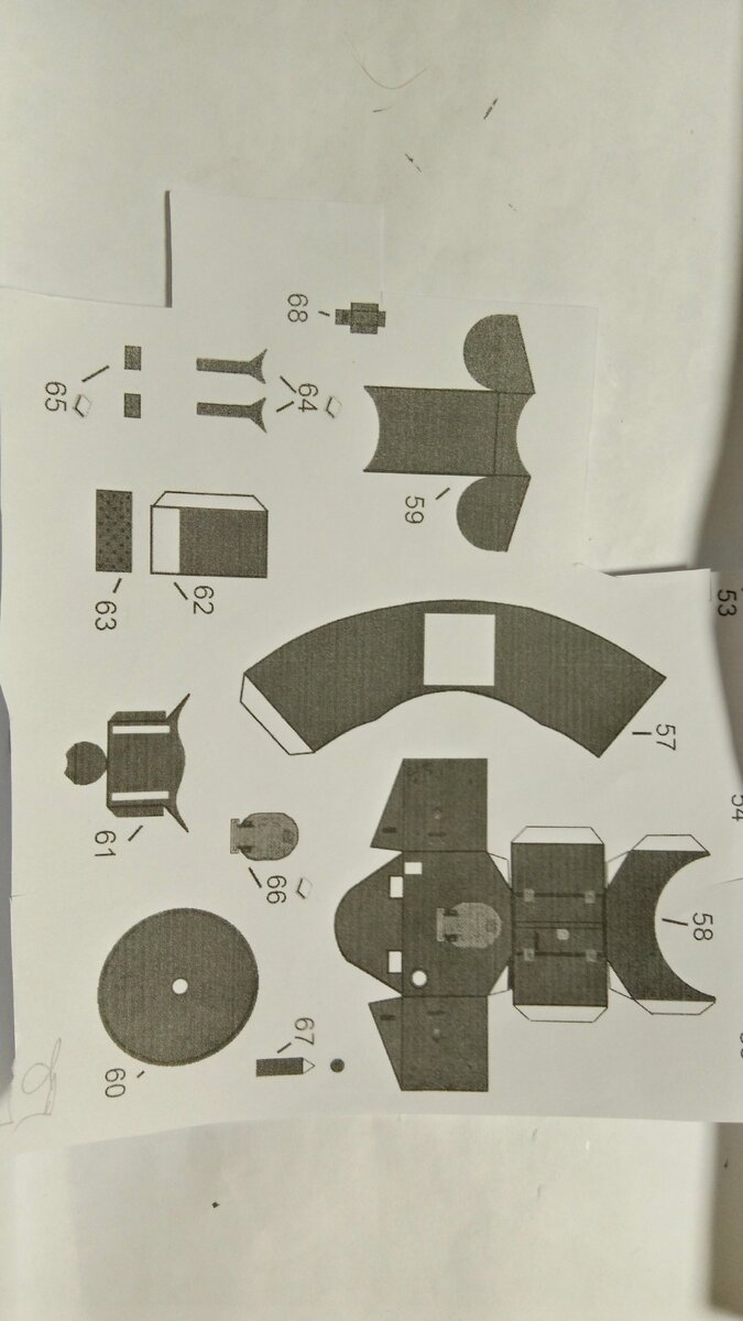 Развертка и башня. Модель из бумаги БТ-7. Личное фото.
