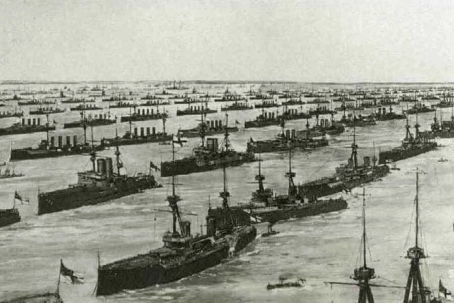 Флот открытого моря Германской Империи на рейде Скапа Флоу
