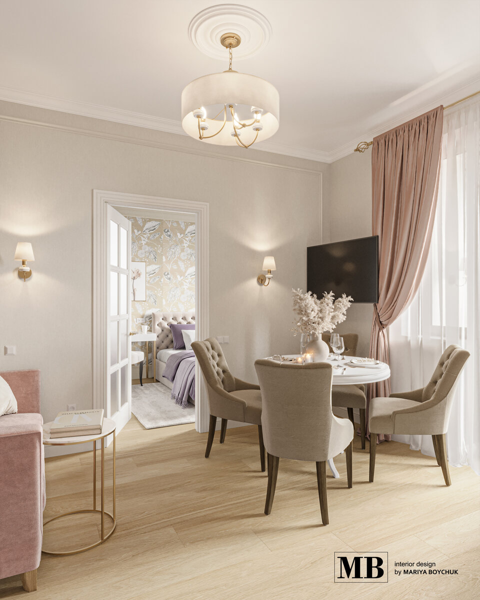 Дизайн однокомнатной квартиры в г. Калининград