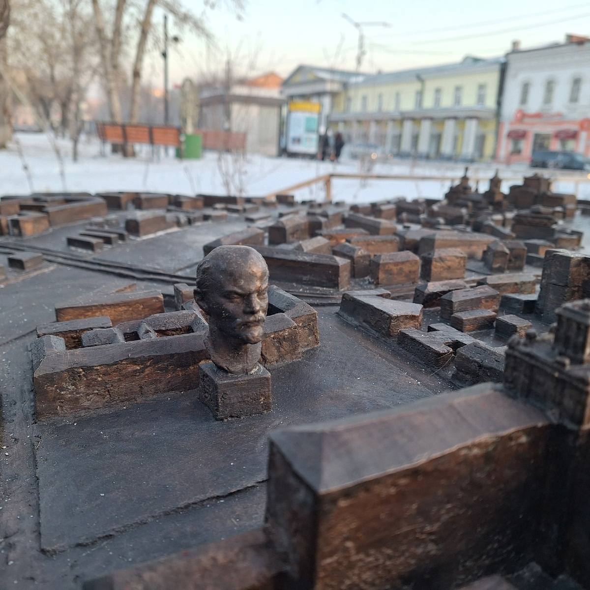 Памятник В.И. Ленину на объемной карте города Улан-Удэ. Фото Наталия Мясникова