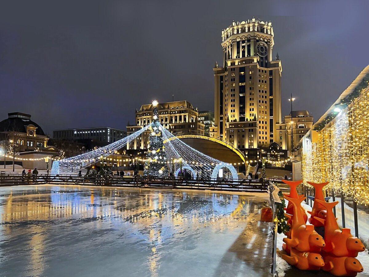 Каток на Павелецкой площади, в Замоскворечье. Фото: Мой район