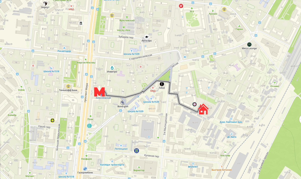 Ближайшая станция метро на карте рядом с ЖК «Серебряный фонтан»