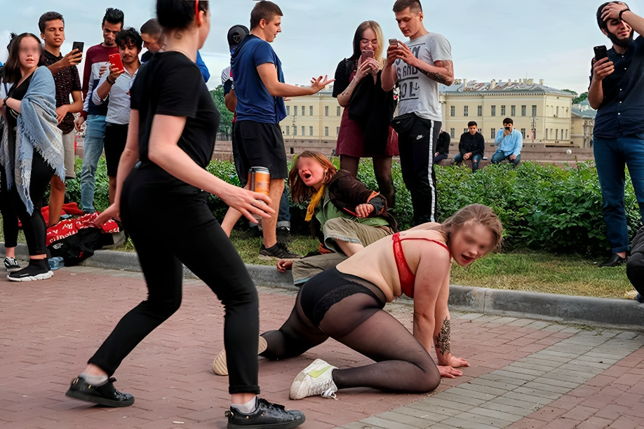 Новости сегодня привет. Девушки на улицах Питера. Танцующие люди на улице. Современная молодежь.