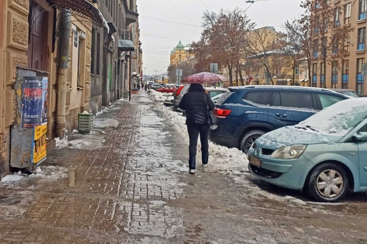    Пожилая китаянка стала жертвой гололёда в центре Петербурге