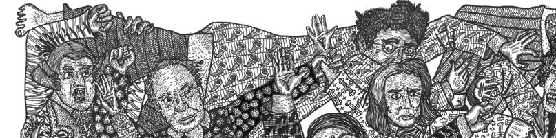 Густав Малер, реет над всеми… Пиджак расшит «Волшебным рогом мальчика»