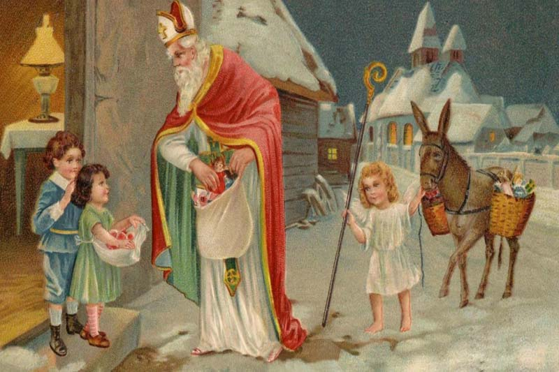 Святой Николас Санта. День николая подарки