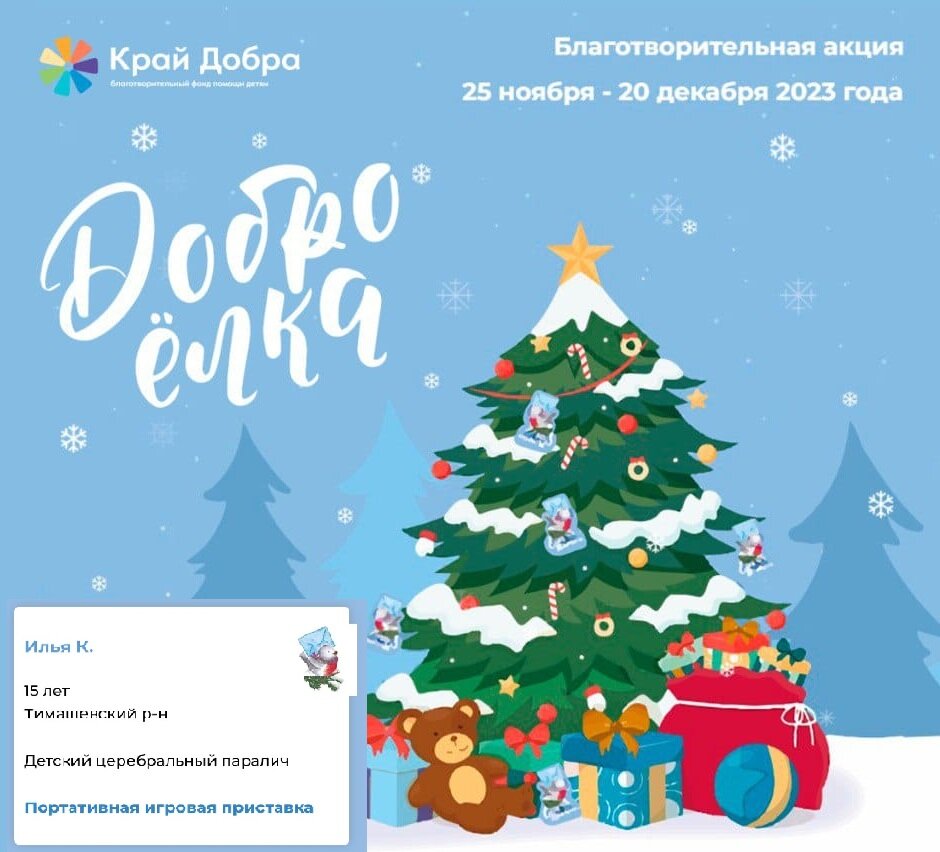 депутат ЗСК Светлана Ангальт приняла участие в благотворительной акции ДоброЕлка