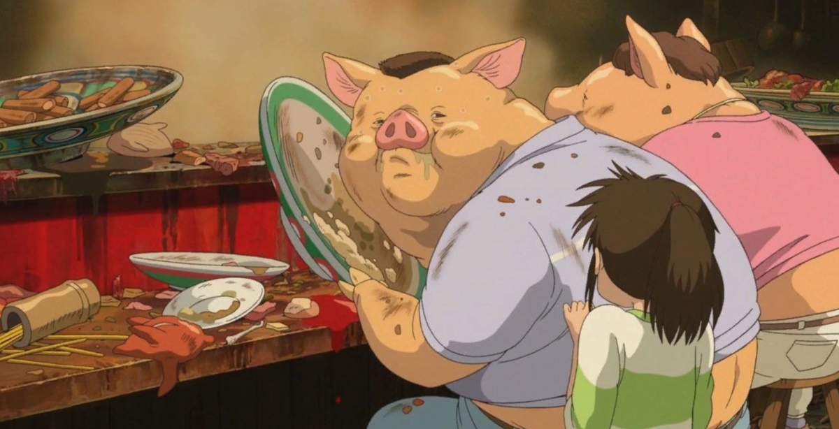 Кадр из аниме Хаяо Миядзаки "Унесенные призраками".