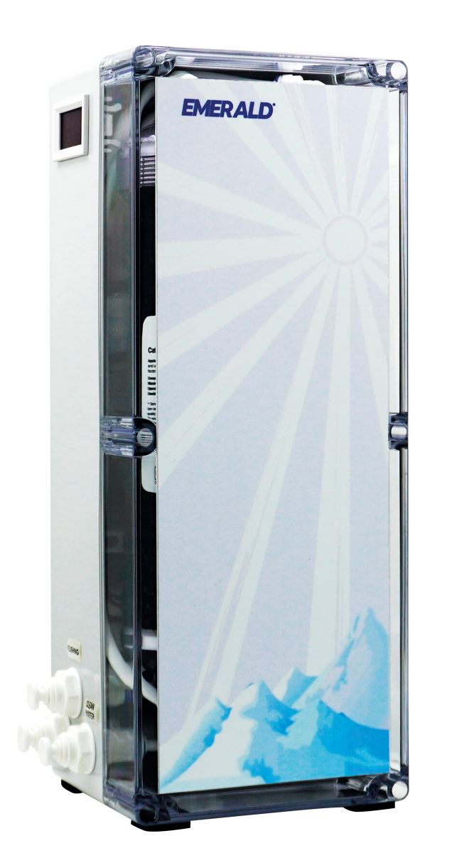 ООО «Эмеральд Экотехнологии» основана в 2017 году. Компания разрабатывает и производит новые поколения электрохимических систем, которые позволяют в любом месте и количестве без использования вредных химических реагентов обеззараживать и очищать воду, получать универсальные и безопасные дезинфицирующие и моющие средства, а также синтезировать хлор, каустическую соду, хлорноватистую кислоту, соляную кислоту, водород и кислород. Компания является научно-производственным партнером московского Института электрохимических систем Витольда Бахира, ведущего мирового научного центра в области технологий электрохимической активации.