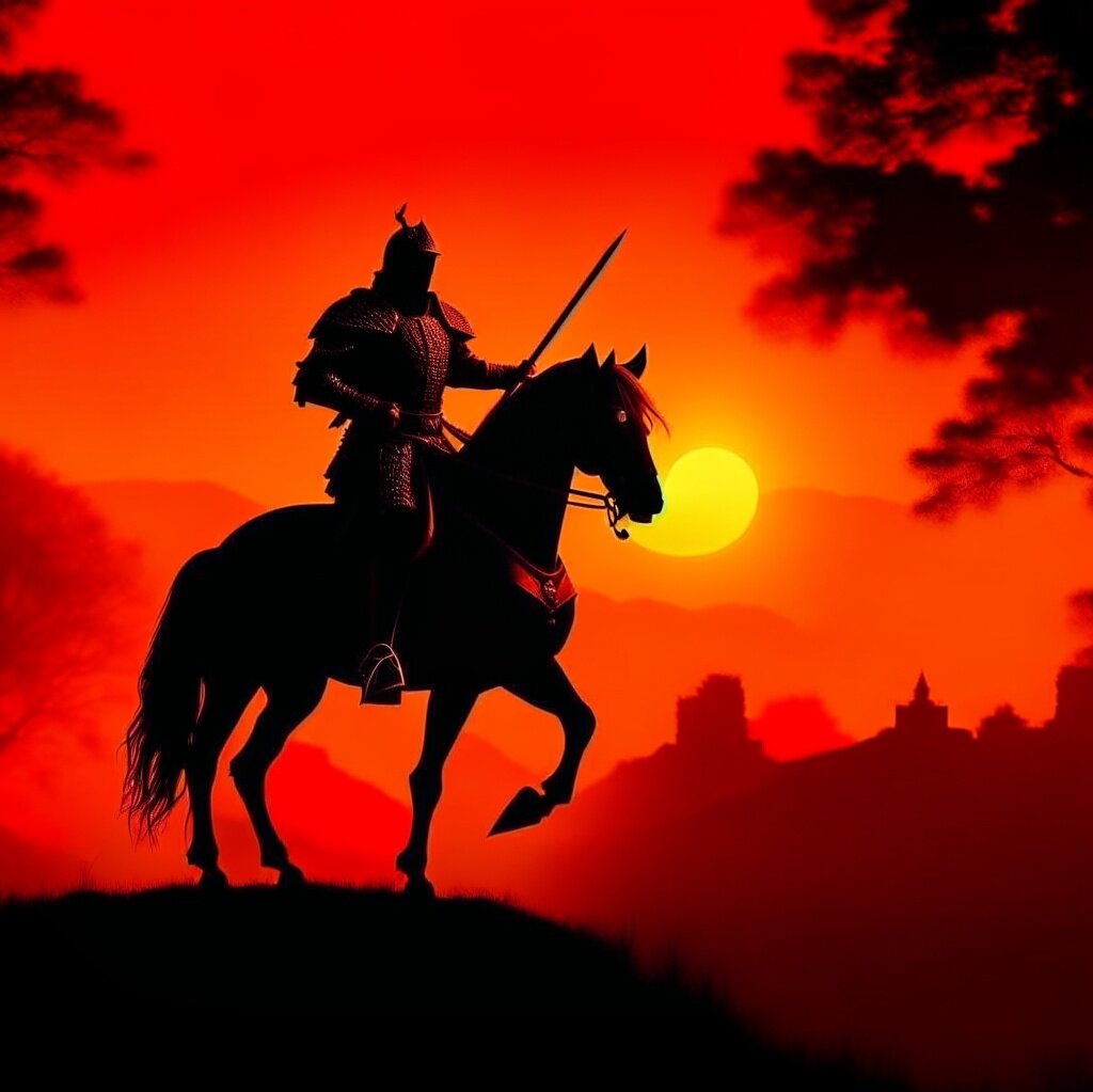 Действия в рассказе-игре начинаются вечером 1 мая одна тысяча .... года. Картинка создана мною в студии Kandinsky 3.0