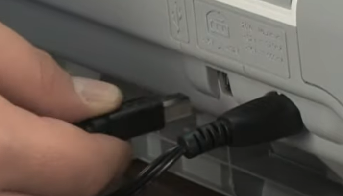 Фото 2. Отсоединяемым от принтера кабель USB
