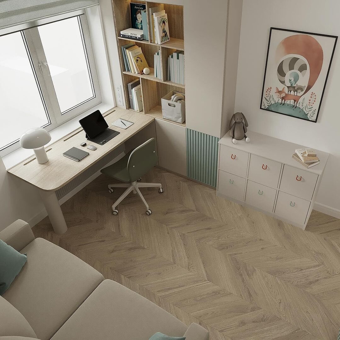 Сейчас — рабочее место для родителей, в будущем — зона для занятий ребёнка