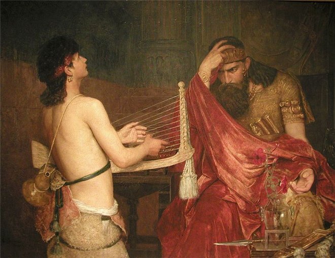 "Давид и Саул", Эрнст Юсефсон, 1878.