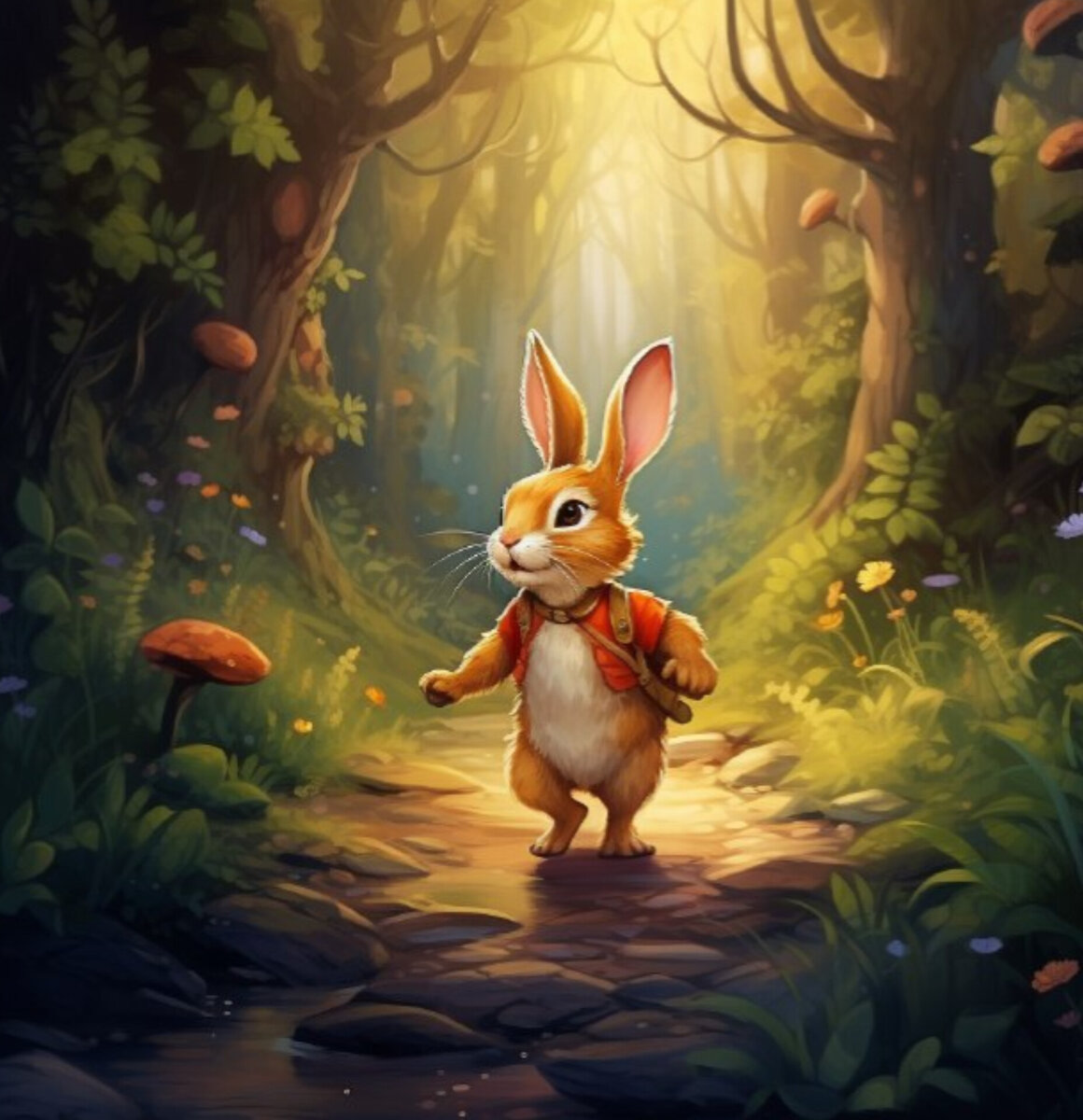 Федя гуляет по лесу 