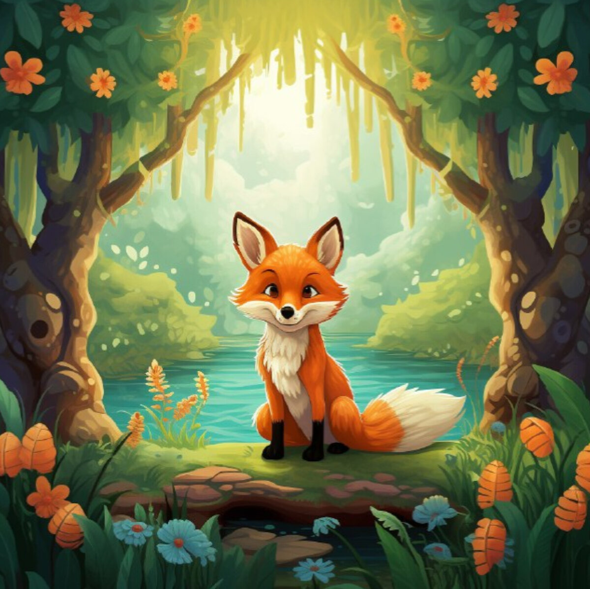 Умная лисичка 