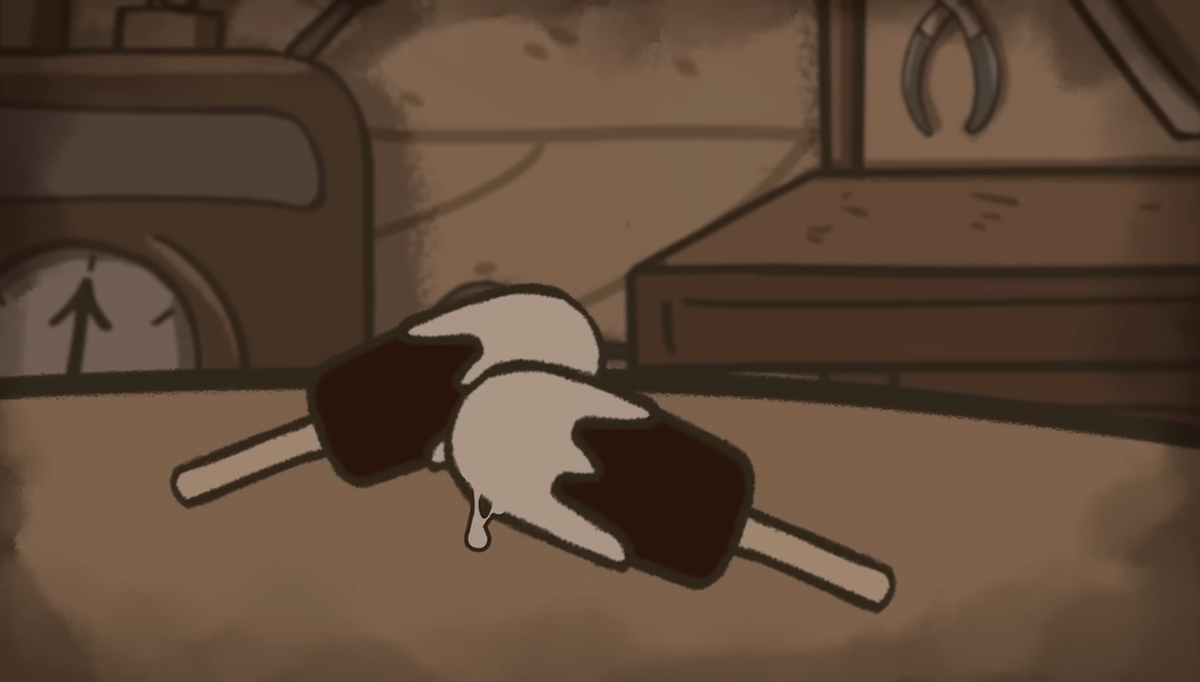 Кадр из клипа к треку на канале TVсмешарики "Лесник" (Король и шут cover).