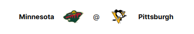Миннесота (12-12-4, 5-8-2 на выезде) против Питтсбурга (13-13-3, 6-6-1 дома)