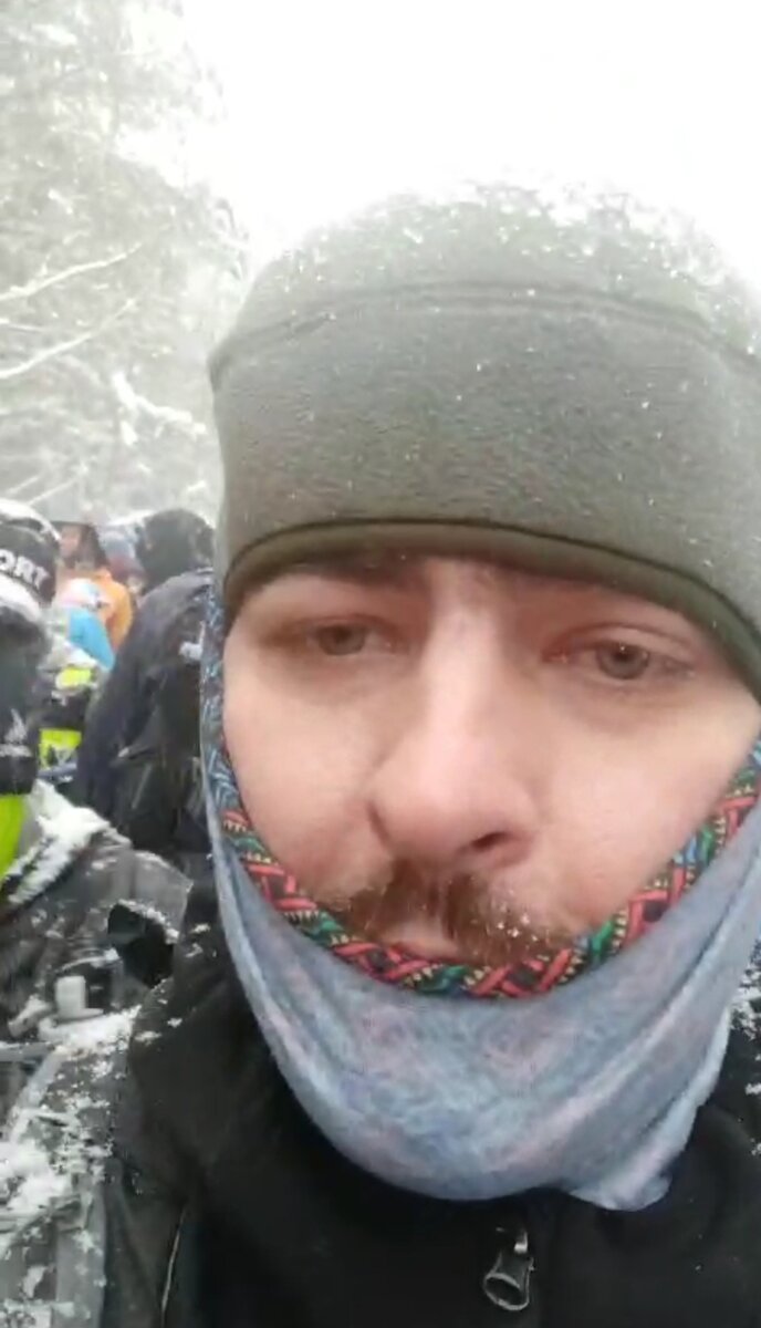 Мой сын перед забегом