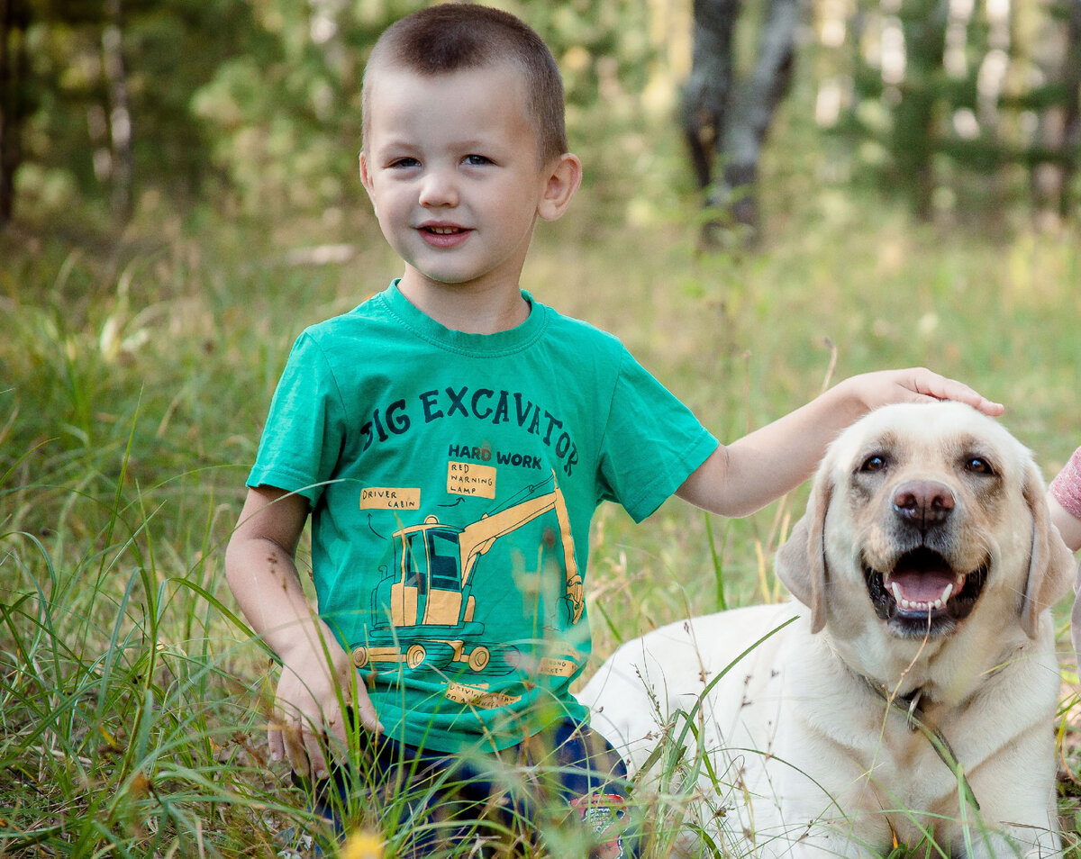 Теперь Мишка с лабрадором лучшие друзья