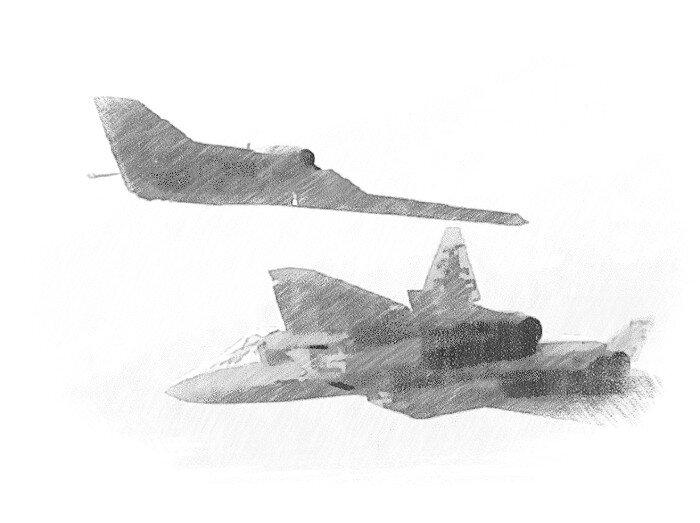 Беспилотник можно использовать как автономно, так и в составе ударного крыла, где БПЛА будет играть роль ведомого борта