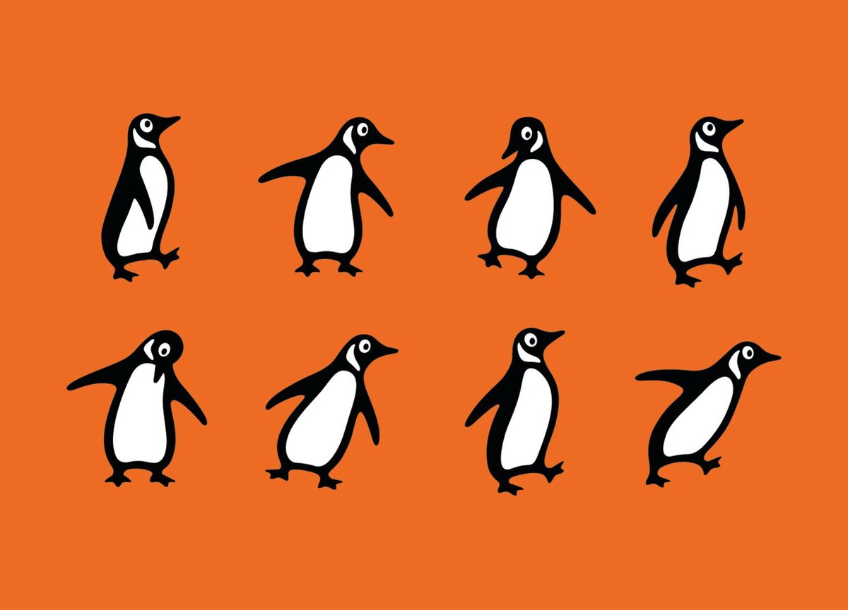 Penguin Random House продолжает свою работу и в 2023, а узнаваемый пингвин обзавёлся ещё парочкой визуальных итераций
