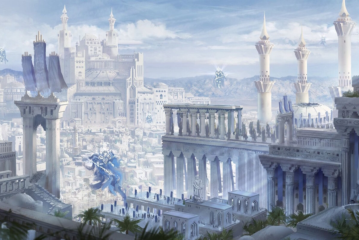 Очевидно, стена - часть древнейшей постройки.
Источник фото: https://chakiris.club/uploads/posts/2022-03/1646426066_14-chakiris-club-p-bogatii-gorod-fentezi-art-fentezi-oboi-19.jpg