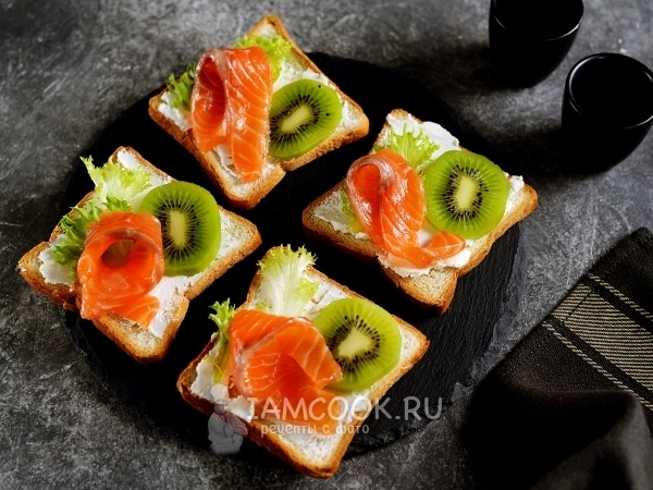 Вкусные бутербродики с рыбой для Новогоднего стола (сразу 10 идей)