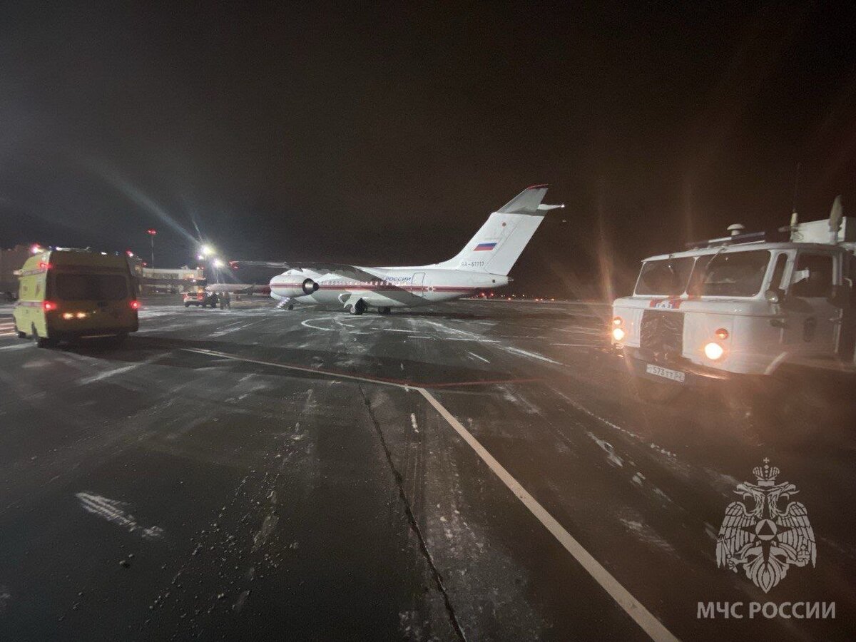 Борт приземлился в ночь на 18 декабря. Фото: ГУ МЧС России Нижний Новогород.