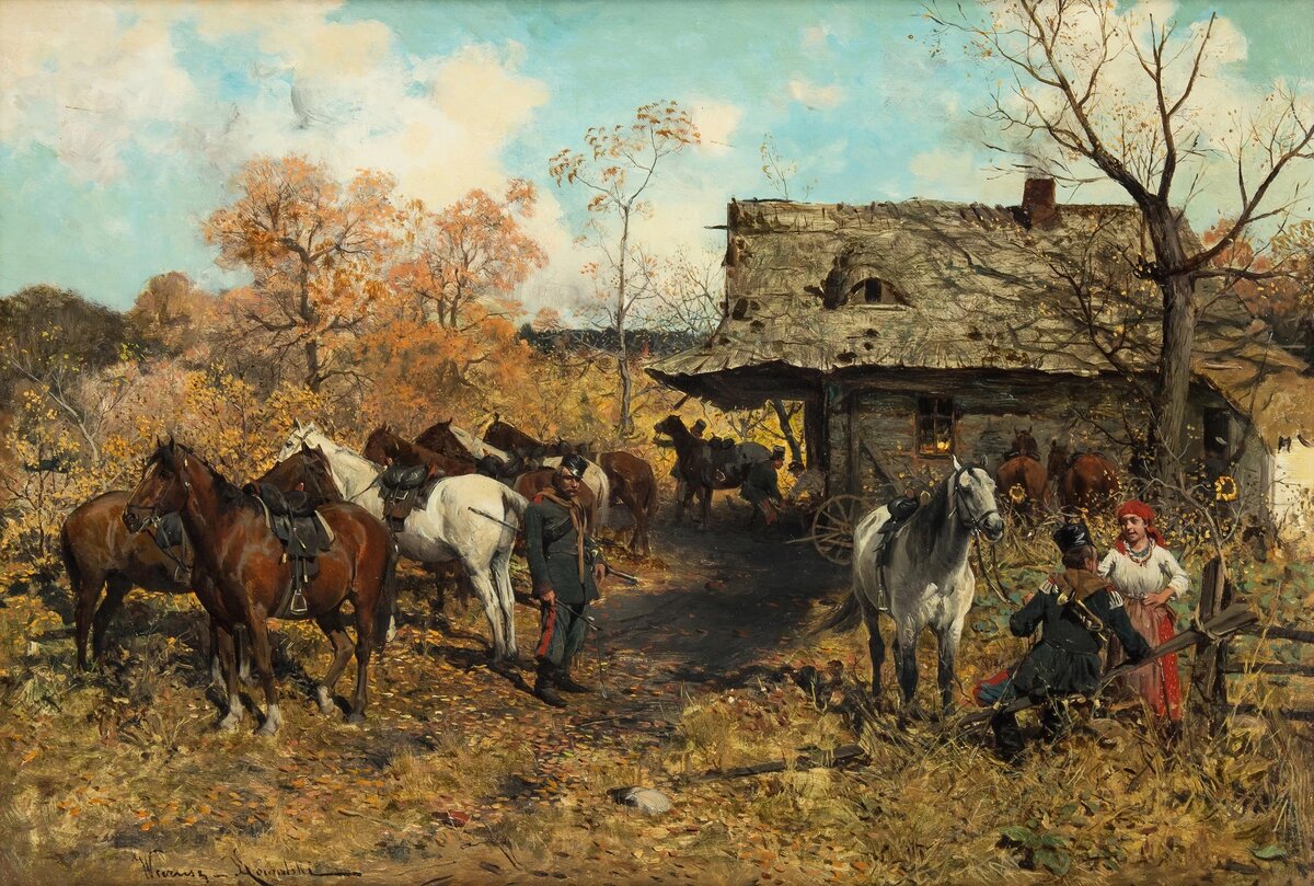 Веруш Ковальский картины. Художник Alfred Wierusz Kowalski.