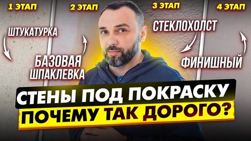 Почему готовить стены под покраску так дорого? Объясняем на пальцах!