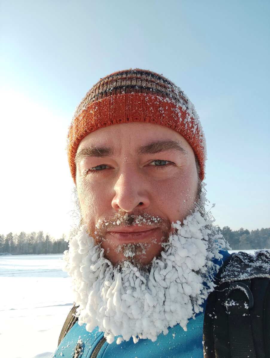 В -30 на лыжне - самая жара!