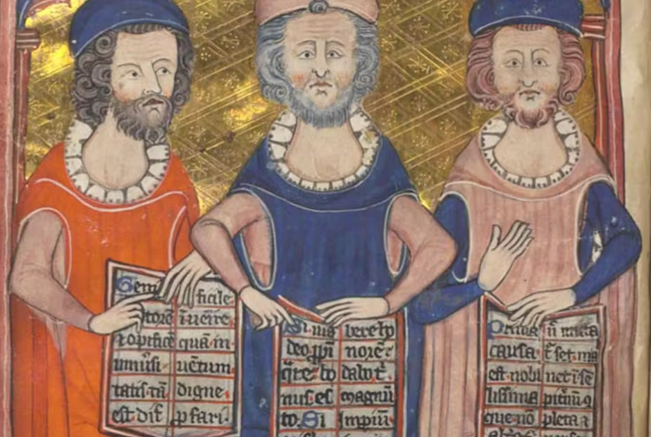 Платон, Сенека и Аристотель на иллюстрации из средневекового манускрипта около 1325 г. Изображение: The Picture Art Collection/Alamy Stock Photo