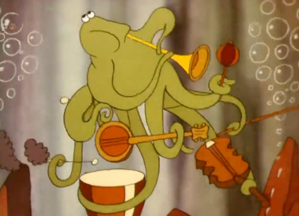 Скрин из мультфильма "В синем море, в белой пене"