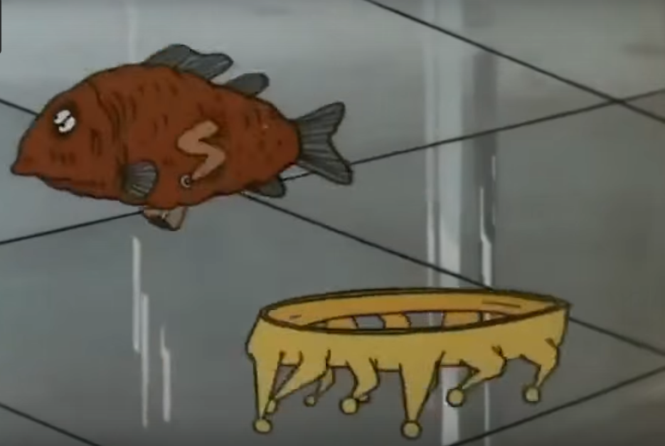 Скрин из мультфильма "В синем море, в белой пене"