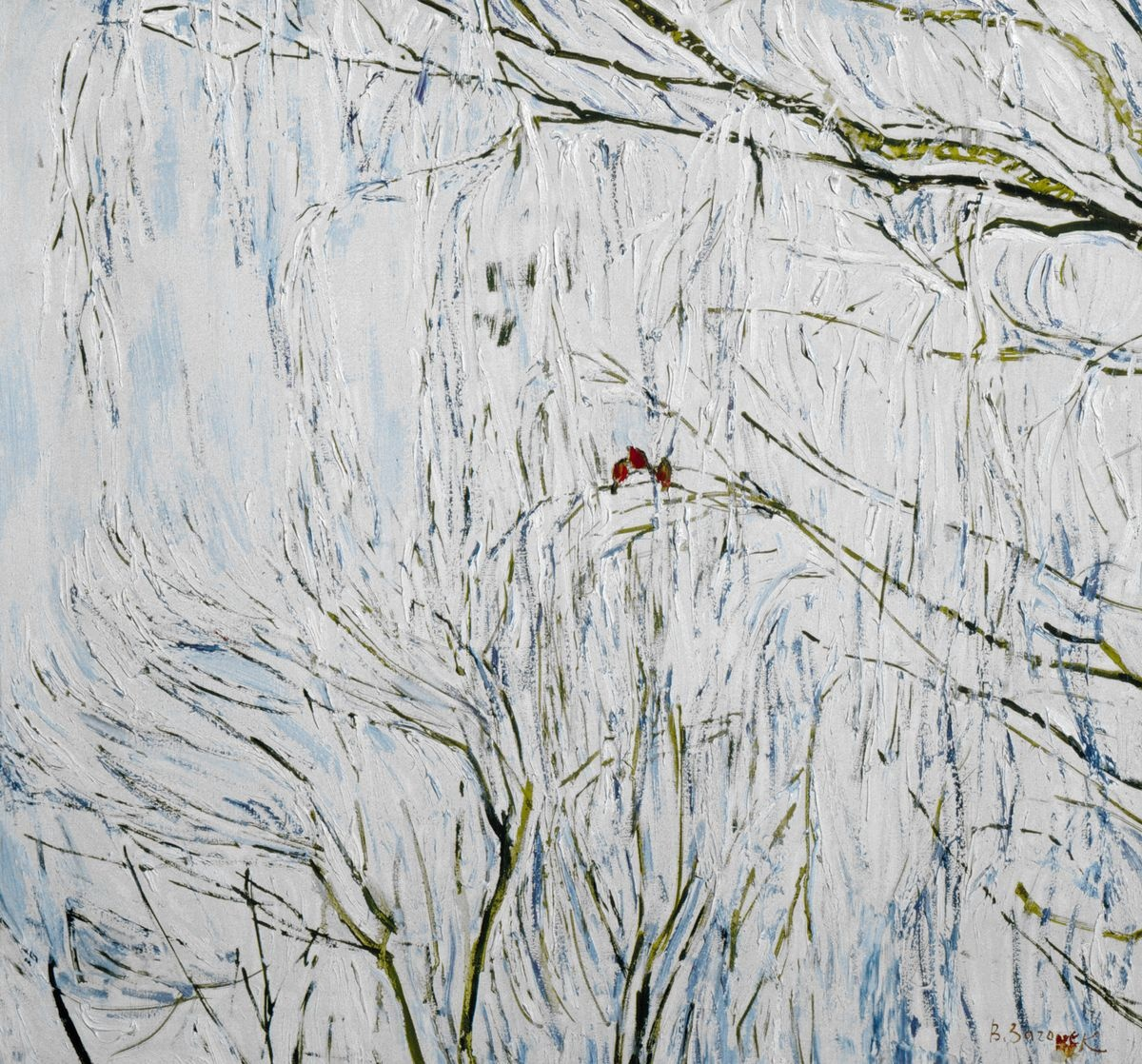 Иней. Холст, масло. 65 x 70 см