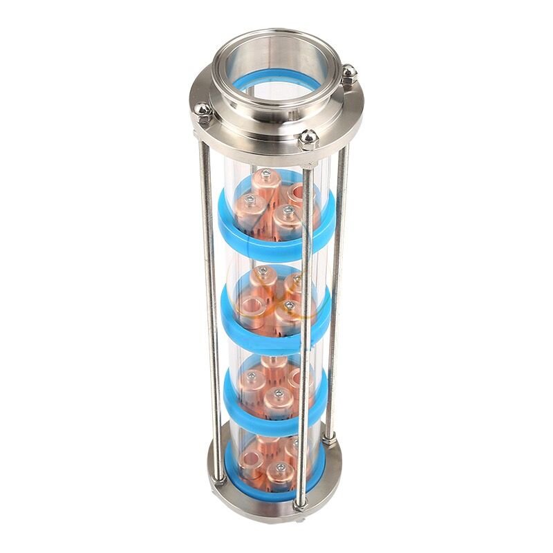 Колпачково-тарельчатая колонна из меди.